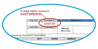 Example showing where to find your Customer ID on a Pacer Propane statement